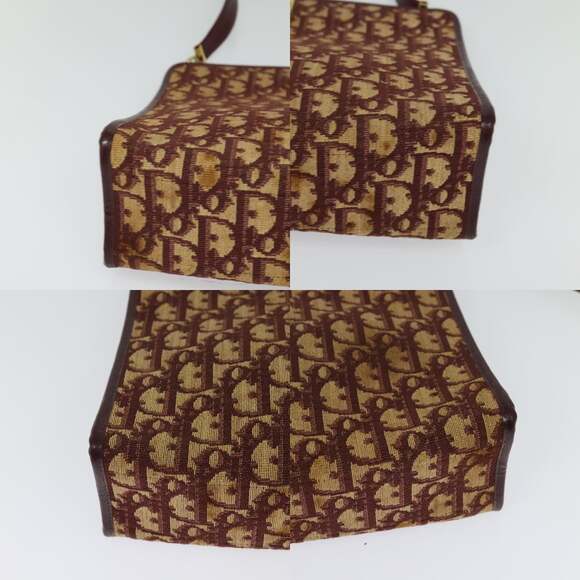 DIOR Trotter Canvas Shoulder Bag Red Gold - Picture 10 of 12